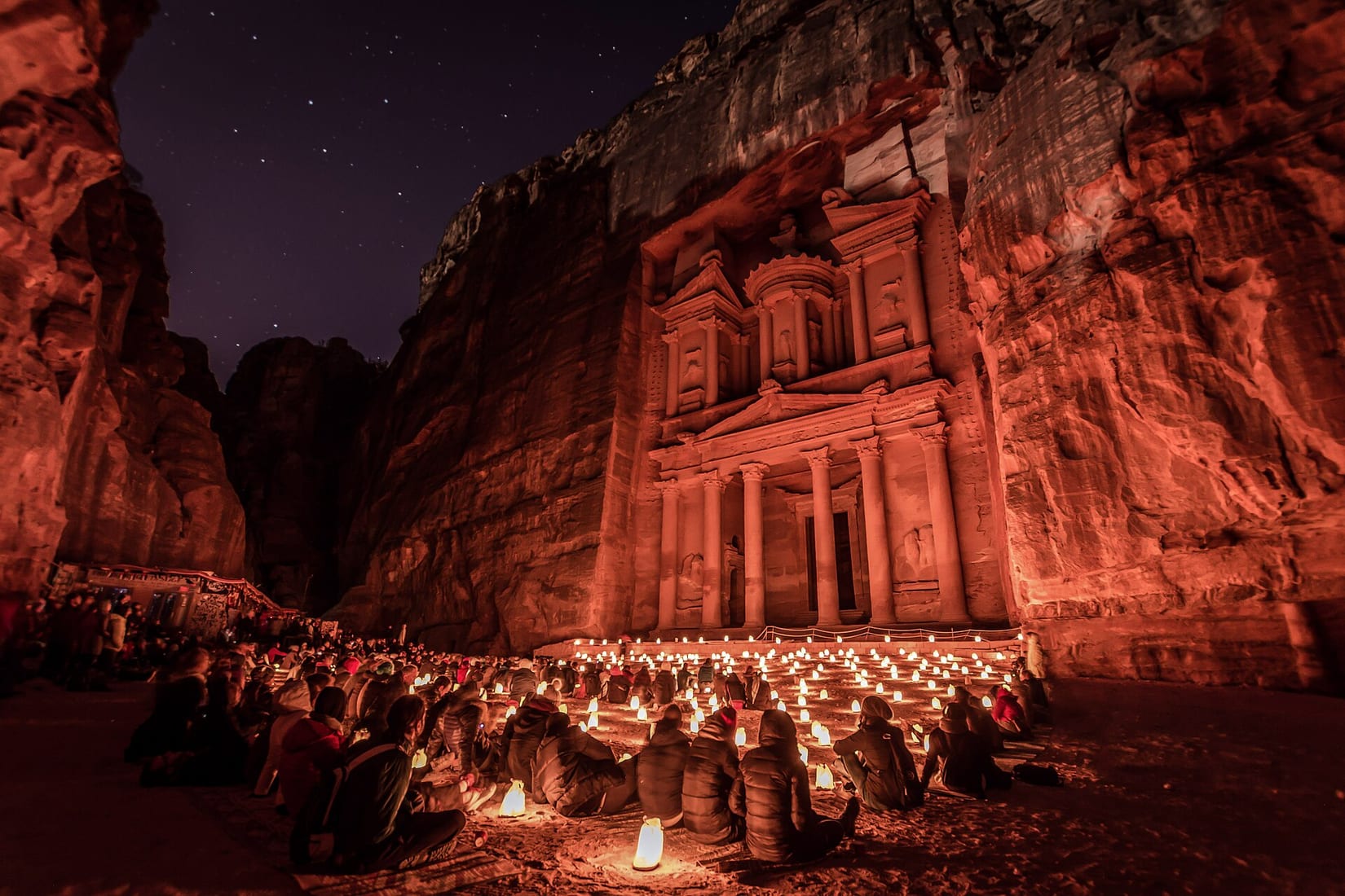 The pyramids in a private visit after closing hours